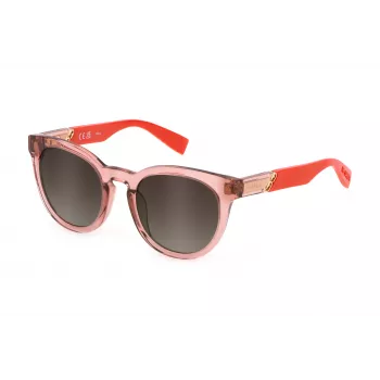 FURLA SFU687-510D48 Moteriški akiniai nuo saulės – Brown Havana acetatinis rėmelis, gradientiniai rudi lęšiai, 51 mm