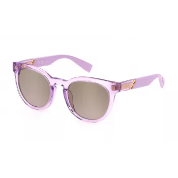 FURLA SFU687-516PFG moteriški akiniai nuo saulės, Havana acetato rėmelis, rudi gradientiniai lęšiai, 51 mm