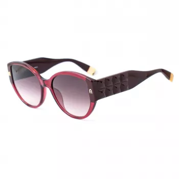 FURLA SFU784-570AFD Moteriški Akiniai nuo Saulės Havana Acetato Rėmeliu Rudi Gradientiniai Lęšiai 57/19/140 mm