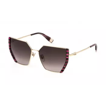 FURLA SFU786V570AHL Moteriški akiniai nuo saulės Havana Brown acetato rėmelis su rudais gradientiniais lęšiais 57/14/140 mm