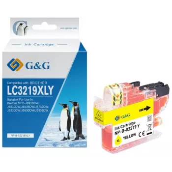 G&G Brother LC-3219Y suderinama geltona didelio našumo rašalo kasetė (13990)