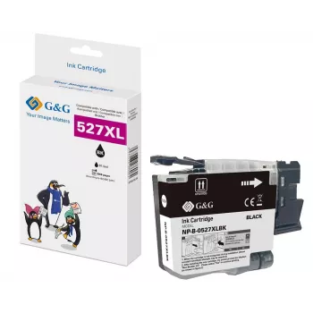 G&G suderinama Brother LC527XLBK juoda didelės talpos rašalo kasetė (3000 puslapių) 22061