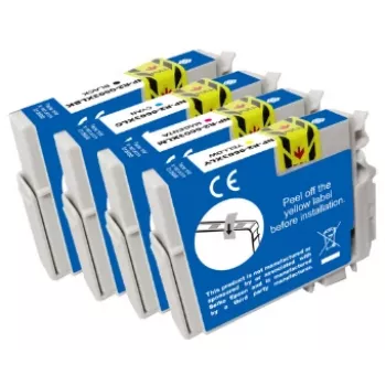 G&G suderinama Epson 603XL didelės talpos rašalo kasetė 4 vnt. rinkinys - juoda, žydra, purpurinė, geltona (GP-E603XLBKCMY-4P)