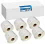 G&G Suderamos etikečių ritinėliai 32x57mm juoda ant baltos, 6 ritinėliai x 1000 etikečių, skirtos Dymo 11354/S0722540