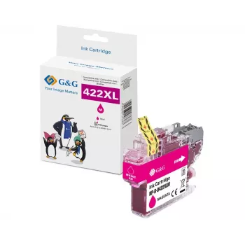 G&G suderinama magenta rašalo kasetė Brother LC422XLM (1500 puslapių) - 20586