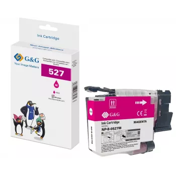 G&G suderinama magenta rašalo kasetė Brother LC527M (900 puslapių) 22059