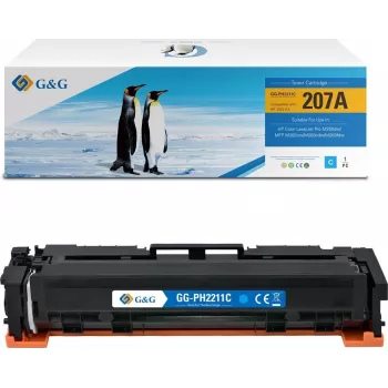 G&G suderinamas tonerio kasetė, skirta HP 207A / W2211A (ciano)