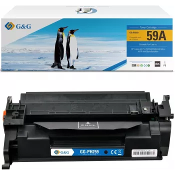 G&G Suderinamas Tonerio Kasetė HP 59A / CF259A (21080) – Juoda, Standartinės Išeigos, 3000 Puslapių