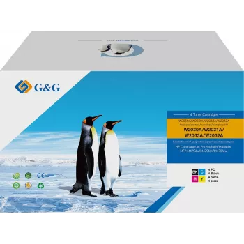 G&G NT-PH2030BK/C/M/YB-V5-UP-4-S1 Tonerių kasetės 4 vnt. komplektas (juoda, žydra, raudona, geltona)