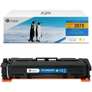 G&G NT-PH2212XY Suderinamas Tonerio Kasetė Geltona Didelės Išeigos, skirta HP 207X / W2212X