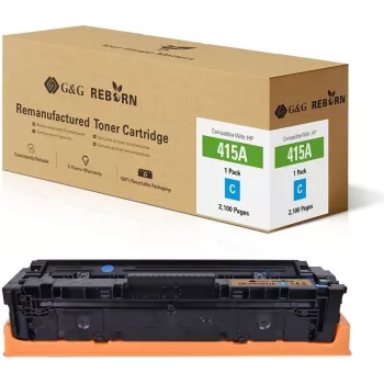 G&G Reborn Remanufactured Toner Cartridge Cyan HP 415A (W2031A) 2100 Pages