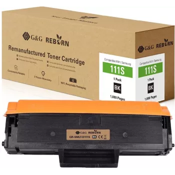 G&G Reborn Perdirbta tonerio kasetė, skirta Samsung MLT-D111S / SU810A - Juoda (1 000 puslapių) - 21324