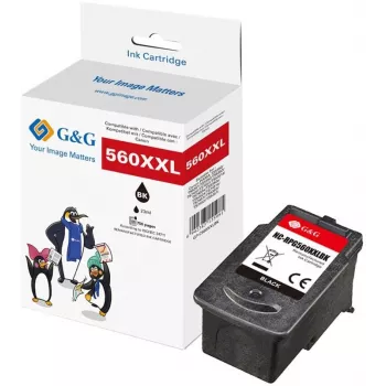 G&G XXL kasetė, suderinama su Canon PG-560XL (juoda, didelės talpos)