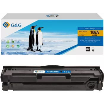 G&G XXL Toner Cartridge Compatible with HP 106A / W1106A (High Yield) Black