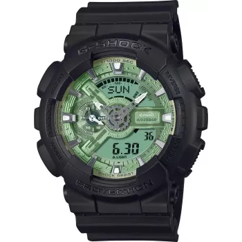 G-SHOCK GA-110CD-1A3ER analoginis-skaitmeninis laikrodis su juodu dervos korpusu