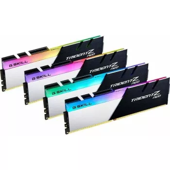 G.Skill Trident Z Neo 128GB (4x32GB) DDR4 3600MHz CL18 atminties rinkinys – juodas/sidabrinis RGB