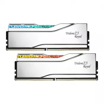 G.Skill Trident Z5 Royal RGB 48GB (2x24GB) DDR5-8400 CL40 stalinio kompiuterio atminties rinkinys - poliruotas sidabras