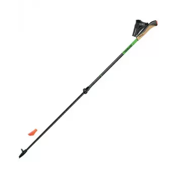 Gabel Carbon XT 2S-80 F.L. Reguliuojamos šiaurietiško ėjimo lazdos, 78–135 cm, juodos/žalios spalvos