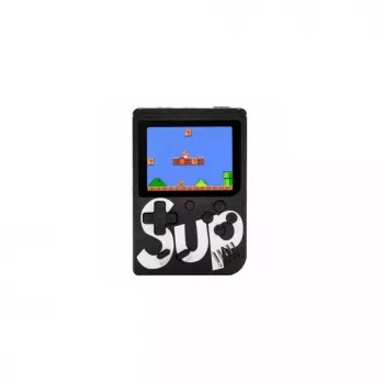 „GameBox R1“ nešiojama 8 bitų retro žaidimų konsolė su 400 žaidimų, 3 colių LCD ekranu, RCA laidu, juoda