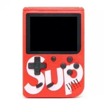 “GameBox R1” nešiojama 8-bitų retro žaidimų konsolė su 400 žaidimų, 3 colių LCD ekranu, RCA laidu, raudona