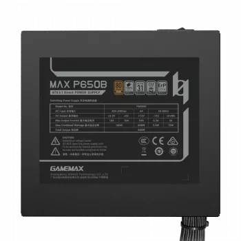 GAMEMAX MAX P650B 650W Bronze Non-Modular maitinimo blokas