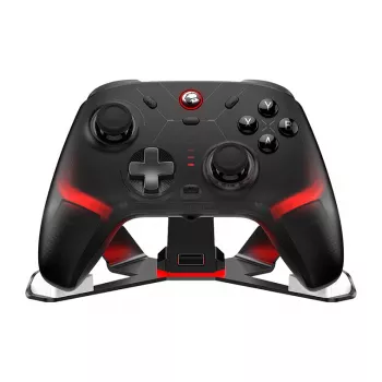 GameSir Cyclone 2 Tri-Mode belaidis žaidimų valdiklis su Hall Effect svirtimis ir trigeriais, RGB apšvietimu, programuojamais galiniais mygtukais, 6 ašių giroskopu, 20h baterija – juoda