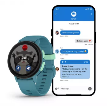 Garmin Bounce 2 GPS Wi-Fi LTE vaikų laikrodis, turkio spalvos