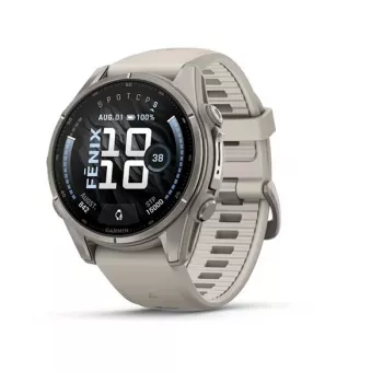 Garmin fenix 9 43 mm Titanium su Fog Grey dirželiu