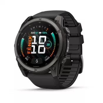Garmin fenix 9 - 51 mm, Carbon Grey DLC titano korpusas su juodu silikoniniu dirželiu 010-04763-11