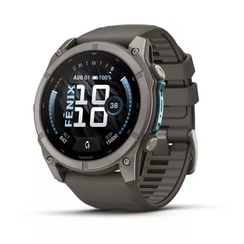Garmin fenix 9 - 51 mm, titano korpusas su Pebble Grey silikoniniu dirželiu 010-04763-01