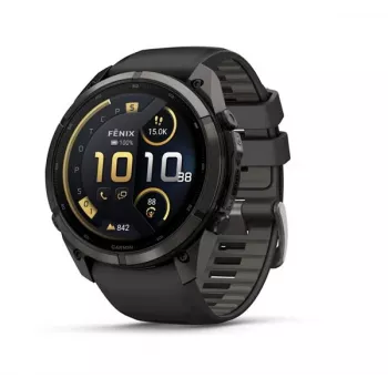 Garmin Fenix 9 Pro – inReach, 51 mm Carbon Gray DLC titano korpusas su juoda/pebble grey silikono apyranke