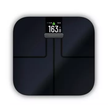 Garmin Index S2 išmaniosios svarstyklės (juodos) su Wi-Fi, kūno sudėties analize, 16 vartotojų profilių