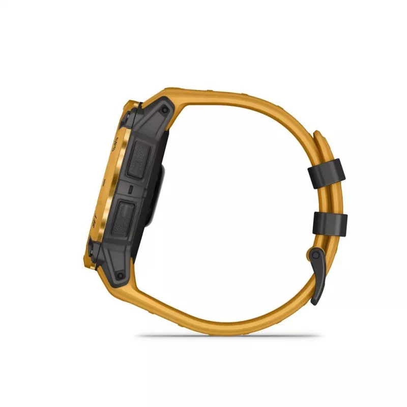 Garmin Instinct 3 – 50 mm, Solar Sunburst su Sunburst/Pilkas dirželiu