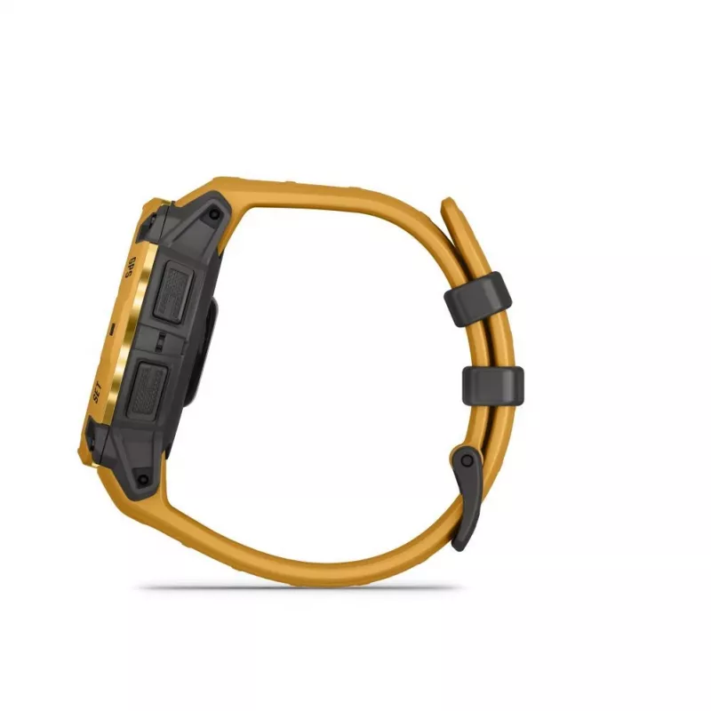 Garmin Instinct 3 Solar 45mm GPS Smartwatch Sunburst su Sunburst/Pilkšvai rudu dirželiu