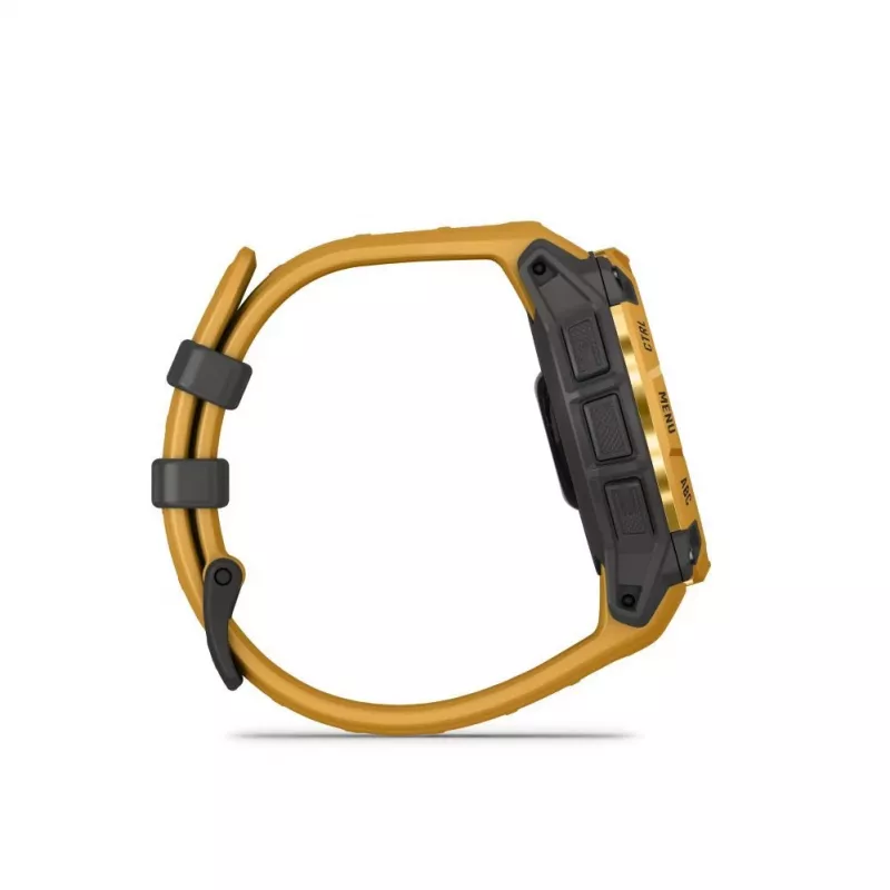 Garmin Instinct 3 Solar 45mm GPS Smartwatch Sunburst su Sunburst/Pilkšvai rudu dirželiu