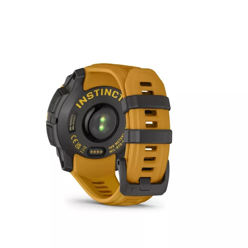 Garmin Instinct 3 Solar 45mm GPS Smartwatch Sunburst su Sunburst/Pilkšvai rudu dirželiu
