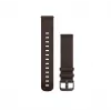 Garmin Quick Release Bands (20 mm) tamsiai rudos odos, sidabro apkaustai
