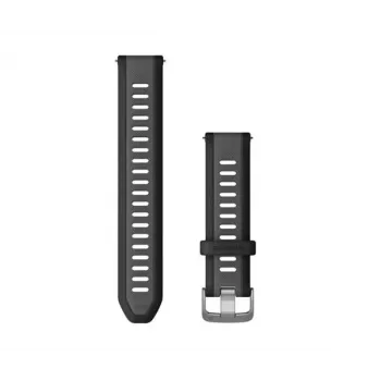 Garmin Quick Release silikoninis laikrodžio dirželis 20mm juodas/šiferio pilkas 010-11251-AG
