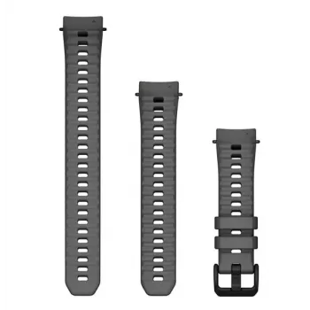 Garmin QuickFit 20 mm silikoninis laikrodžio dirželis anglies spalvos, skirtas Instinct E 40 mm ir suderinamiems modeliams