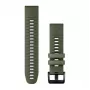 Garmin QuickFit 22mm silikoninis laikrodžio dirželis tamsiai žalias/grafitas 010-13280-07