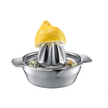 GEFU Citrus Juicer LEMON Electric Citrus Press 100 W Brushed Stainless Steel elektrinė citrusų sulčiaspaudė