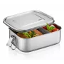 GEFU ENDURE Small Lunch Box 0.7L nerūdijančio plieno su žaliu silikoniniu tarpikliu