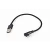GEMBIRD Angled Braided USB-A to 8-pin Lightning Cable 0.2 m Juoda