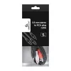 Gembird CCA-458-5M garso laidas, 3,5 mm lizdas – 2x RCA, kištukas–kištukas, 5 m