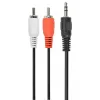 Gembird CCA-458-5M garso laidas, 3,5 mm lizdas – 2x RCA, kištukas–kištukas, 5 m