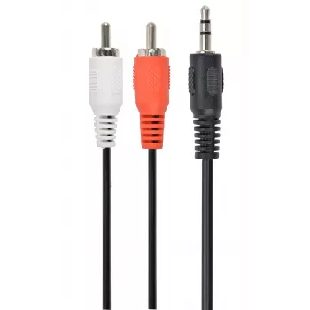 Gembird CCA-458-5M garso laidas, 3,5 mm lizdas – 2x RCA, kištukas–kištukas, 5 m