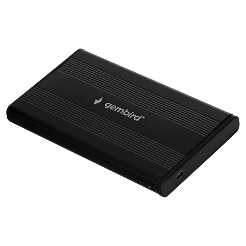 Gembird EE2-U2S-5 Išorinis USB 2.0 korpusas 2,5 inch SATA HDD/SSD, aliuminis, juodas