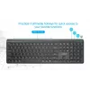 Gembird KB-WPS-03 dviejų režimų profesionalios klasės plonas belaidis klaviatūra, 2.4G + Bluetooth, JAV išdėstymas, juoda