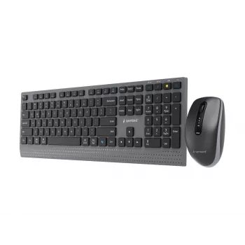 Gembird KBS-WPS-02 belaidis dviejų režimų klaviatūros ir pelės rinkinys, 2.4GHz + Bluetooth, US išdėstymas
