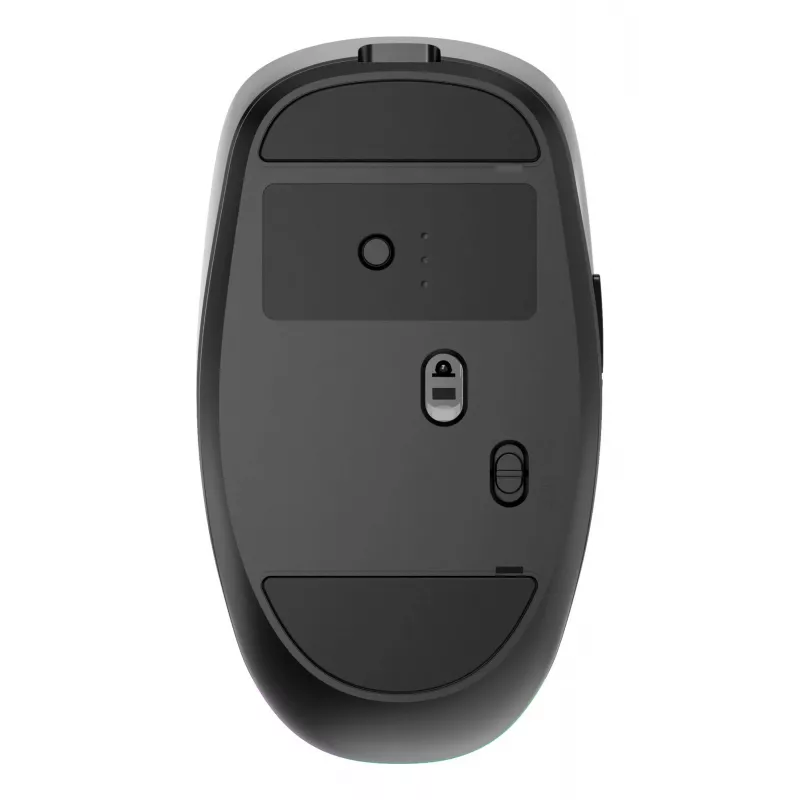 Gembird MUSW2-6B-01 belaidė pelė su dvigubu ryšiu, 2.4 GHz + Bluetooth 5.0, 1600 DPI, 6 mygtukai, juoda